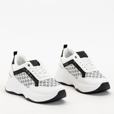 Pantofi sport dama alb-negru Pantofi sport Weniso - Incaltaminte