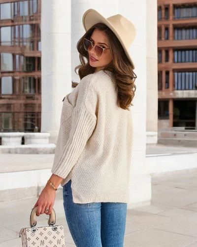 Pulover pentru femei Royalfashion Beige