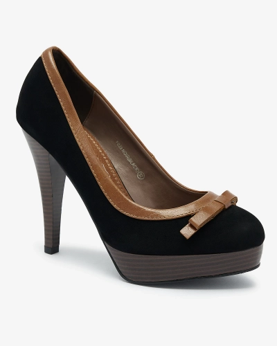 Pantofi cu toc înalt de damă negri Zistin- Footwear