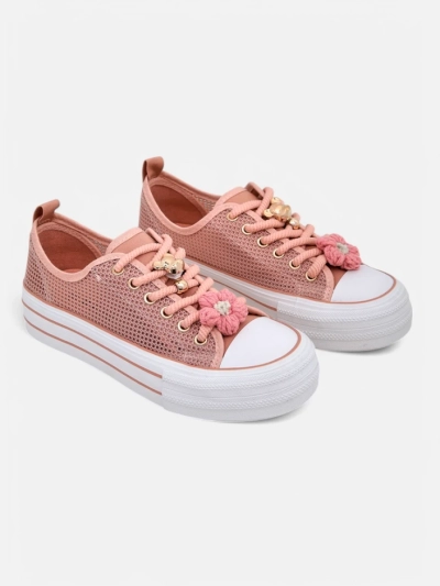 Royalfashion Sneakers perforate pentru femei cu embellismente Osdo