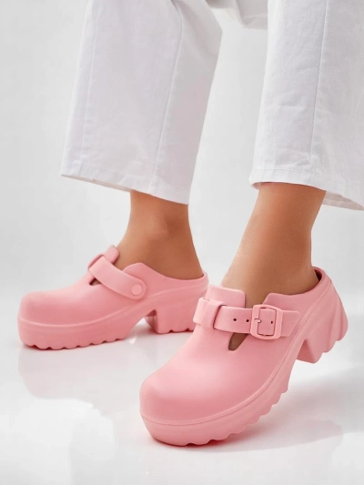 Sandale cu toc din cauciuc pentru femei Royalfashion Voxones
