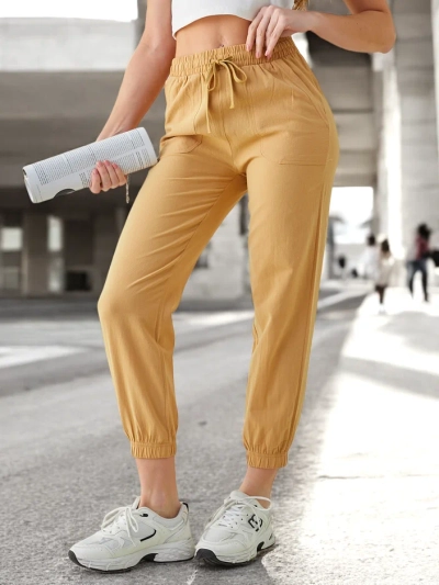 Pantaloni Royalfashion femei cu elastic la capătul picioarelor