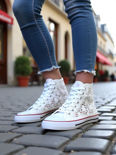 Sneakers perforate Royalfashion pentru femei Limme