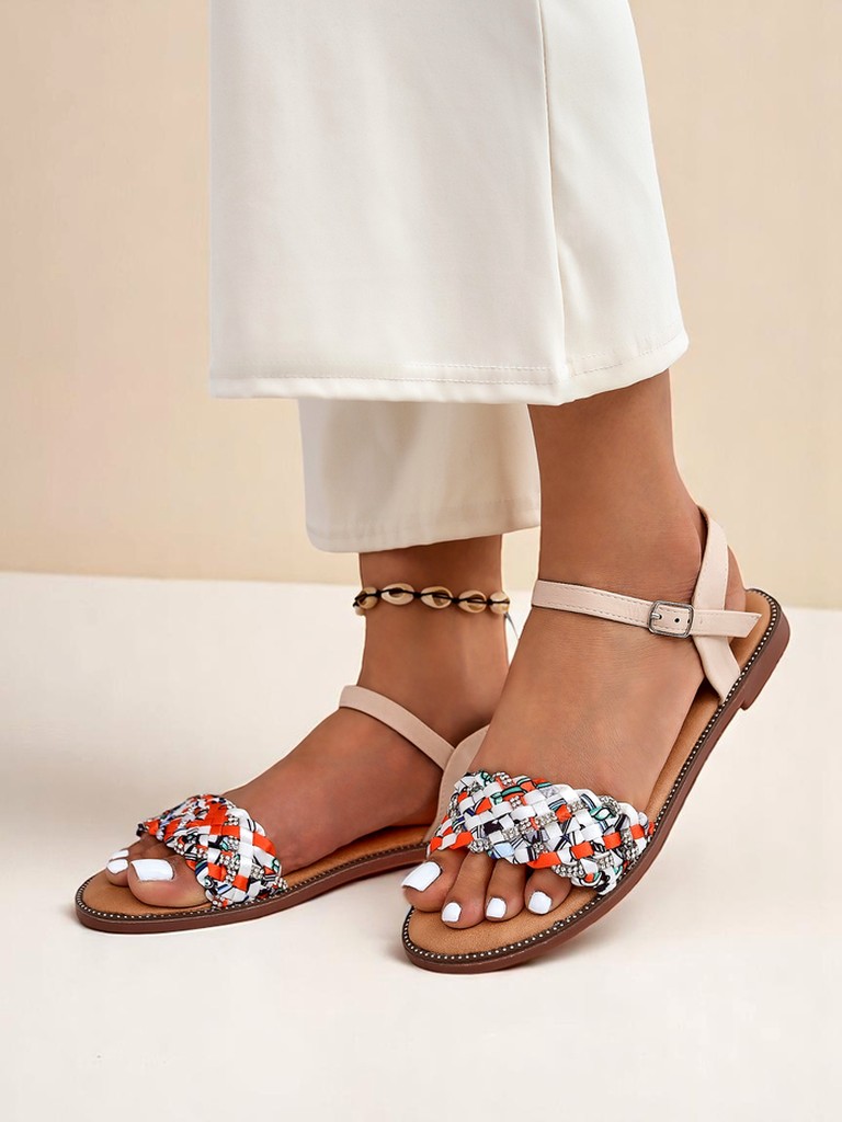 Royalfashion Sandali ppi fìmmini cu suola senza taccu ColorStrap