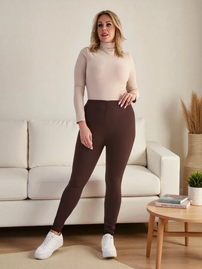 Royalfashion Pantaloni treggings izolați pentru femei PLUS SIZE