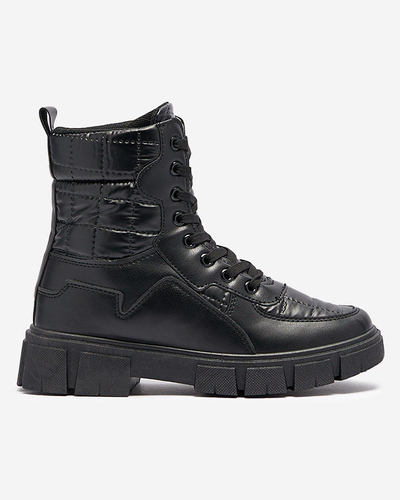 OUTLET Cizme negre de damă neizolate de tip bagger Qertera- Footwear