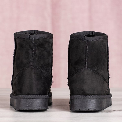 Czarne śniegowce ocieplane Maputu - Obuwie