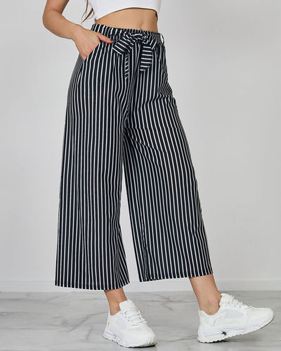 Royalfashion Pantaloni largi cu dungi de damă 7/8