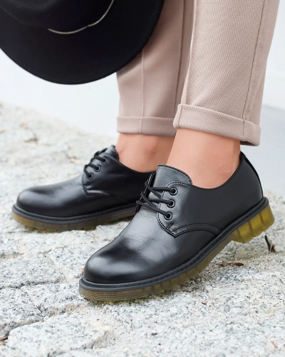 Pantofi jumătăți de damă negri Heloso- Footwear