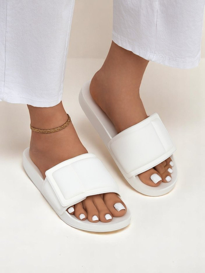 Royalfashion Damskie klapki na płaskiej podeszwie FlexiWalk