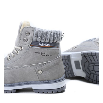 Ocieplane trapery w kolorze szarym Delia - Obuwie