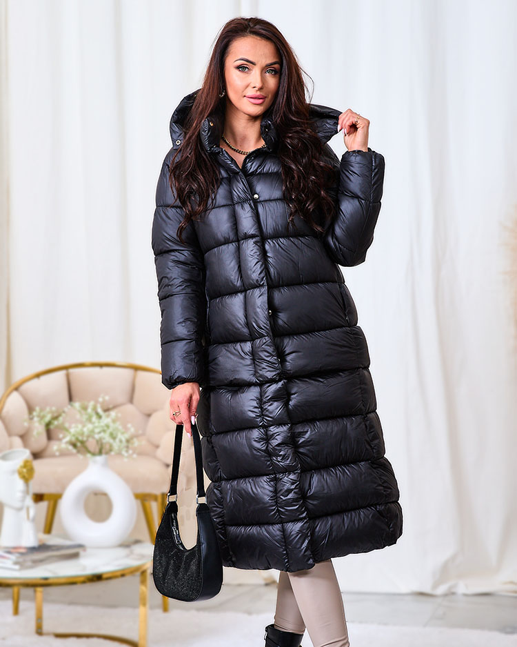 Royalfashion Jachetă de iarnă neagră pentru femei