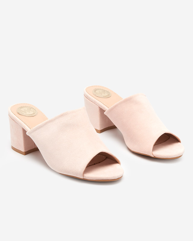 Papuci de damă roz deschis pe un stâlp jos Opetik - Încălțăminte