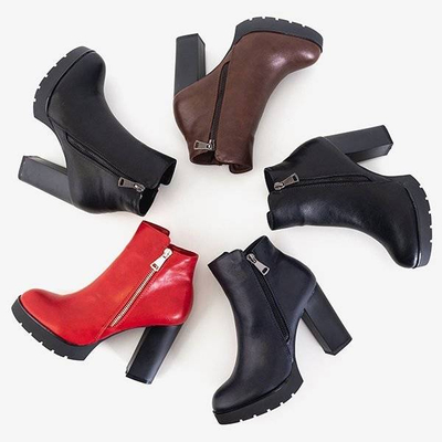 Cizme de damă negre cu fermoar decorativ Kano - Încălțăminte