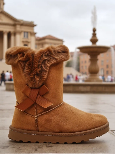 Botine de iarnă pentru femei Royalfashion cu fundiță Gezio