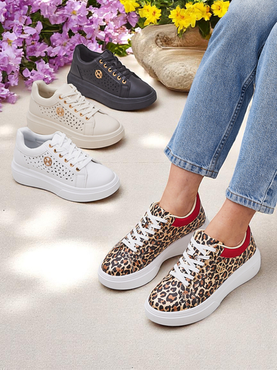 Royalfashion Pantofi sport perforați pentru femei Leopess