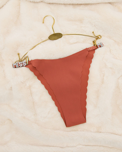 Royalfashion Chiloți tanga de damă roz închis cu zirconii