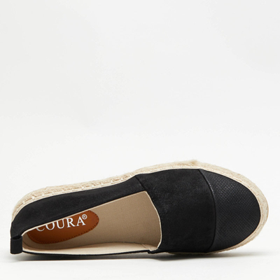 OUTLET Espadrile negre cu varf decorativ Steve - Incaltaminte