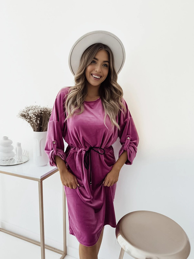 Royalfashion Rochie midi fucsia pentru femei