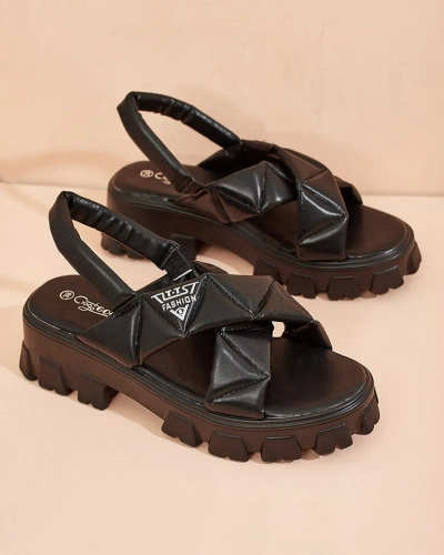 Royalfashion Sandale cu platformă din piele ecologică pentru femei Artis