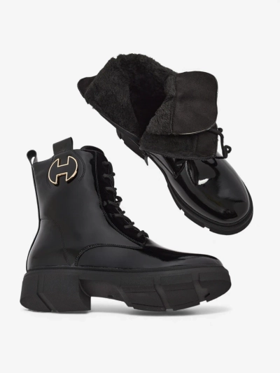 Botki Dama Athena Negre din Piele Elegante pentru Toamnă