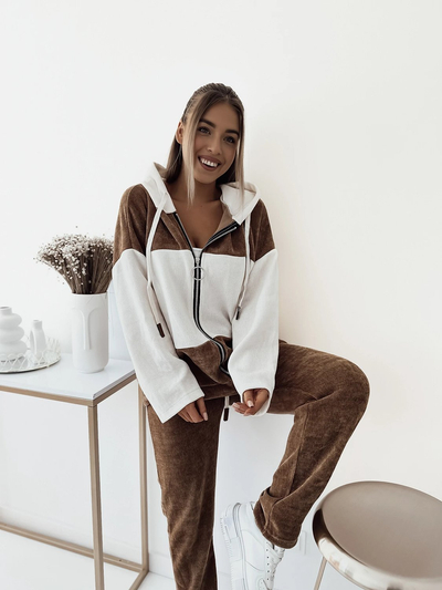 Royalfashion Set sport cu dungi maro pentru femei