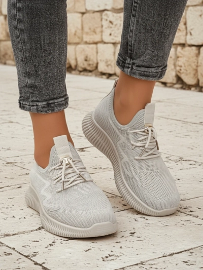 Aurelia Bianca – zapatillas blancas de mujer Royalfashion con suela plana