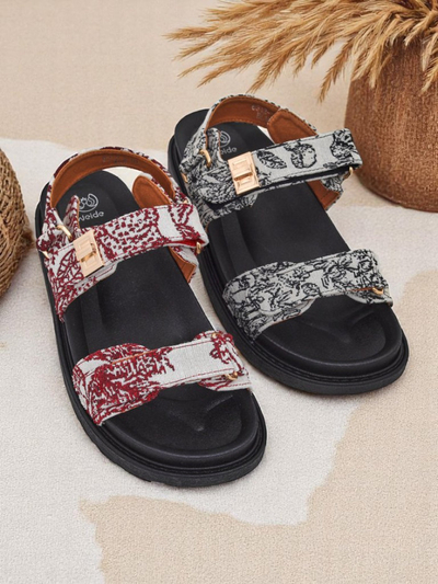 Royalfashion Sandale dama cu imprimeu Aloe