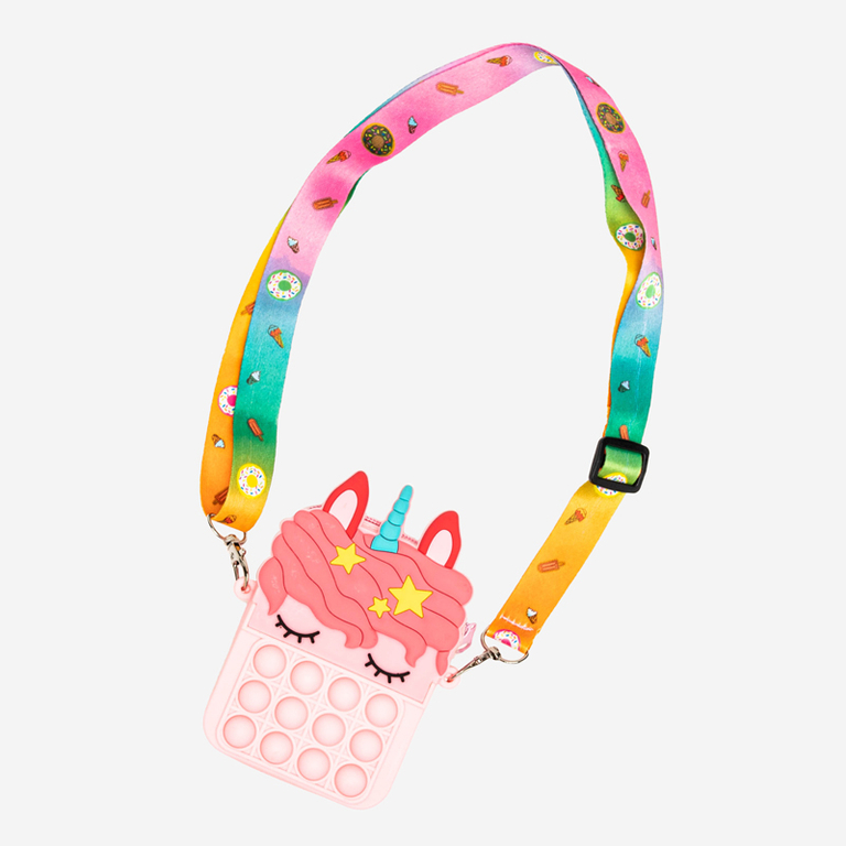 Geanta roz POP IT in forma de unicorn - Accesorii