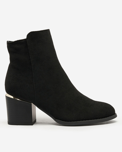 Royalfashion Cizme cu tocuri joase pentru femei negre Traestra