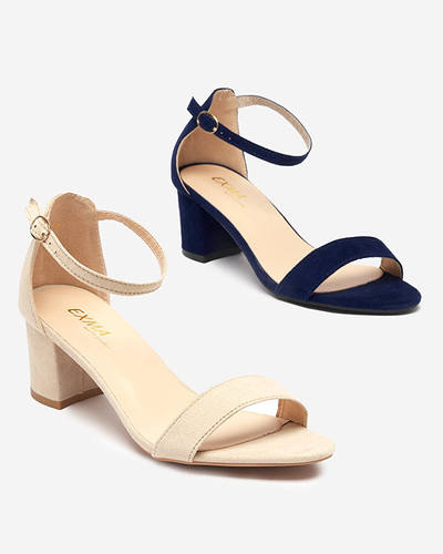 Sandale de damă bej pe stâlpul Nelino - Încălțăminte