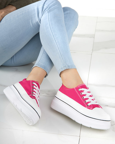 OUTLET Tenisi dama fuchsia pe platforma Veritar - Incaltaminte