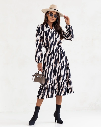 Rochie midi Royalfashion pentru femei cu imprimeu