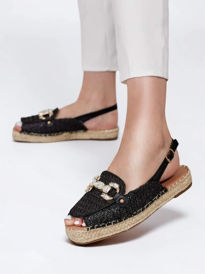 Royalfashion Espadrile de damă cu vârfuri desprinse