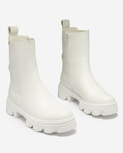 Cizme înalte de damă în alb Vyvieva- Footwear