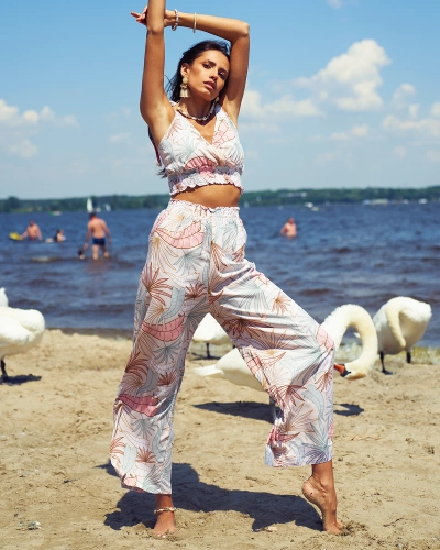 Royalfashion Set de damă cu model în roz deschis