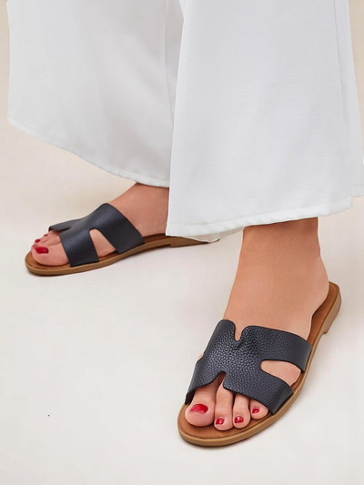Royalfashion Papuci de damă cu talpă plată Stil casual