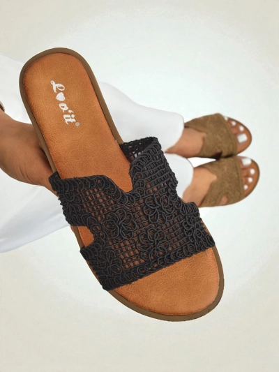 Rpyalfashion Sandale de damă cu bareta decorativă Braida