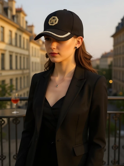 Royalfashion Șapcă cu strasuri Glam Vibe