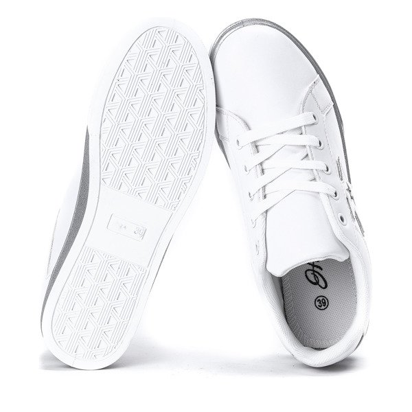 Biało - srebrne tenisówki z gwiazdką Estrella - Obuwie