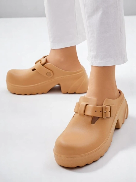 Sandale cu toc din cauciuc pentru femei Royalfashion Voxones