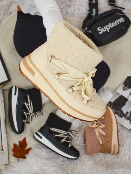 Botine damă tip snowboots cu blană Verruna