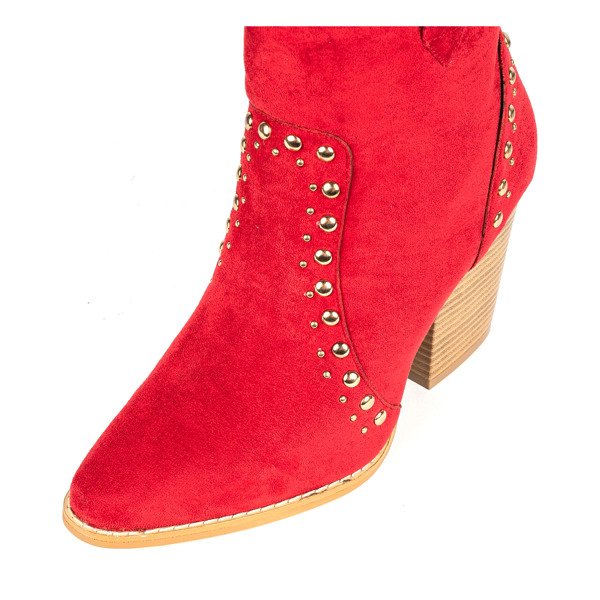 Cizme de cowboy roșii pe un post înalt Gana - Încălțăminte