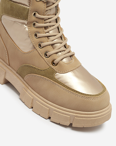 Cizme de vânătoare izolate maro deschis pentru femei Kasemi- Footwear