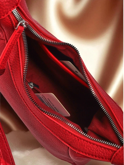 Royalfashion Kleine dameshandtas van eco-leer met decoratieve Lacquea-band