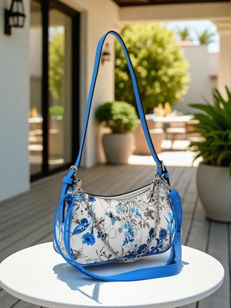 Royalfashion Geantă de damă mică din piele ecologică cu flori Lily Bloom