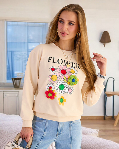 Royalfashion Hanorac cu imprimeu subțire din bumbac pentru femei