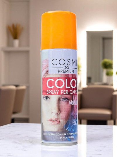Lac fixativ pentru păr colorant portocaliu