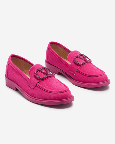 Mocasini de damă fucsia cu decor Fogras- Footwear
