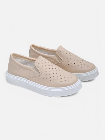 Espadrilles slip-on Callista bej pentru femei, din piele ecologică, cu platformă